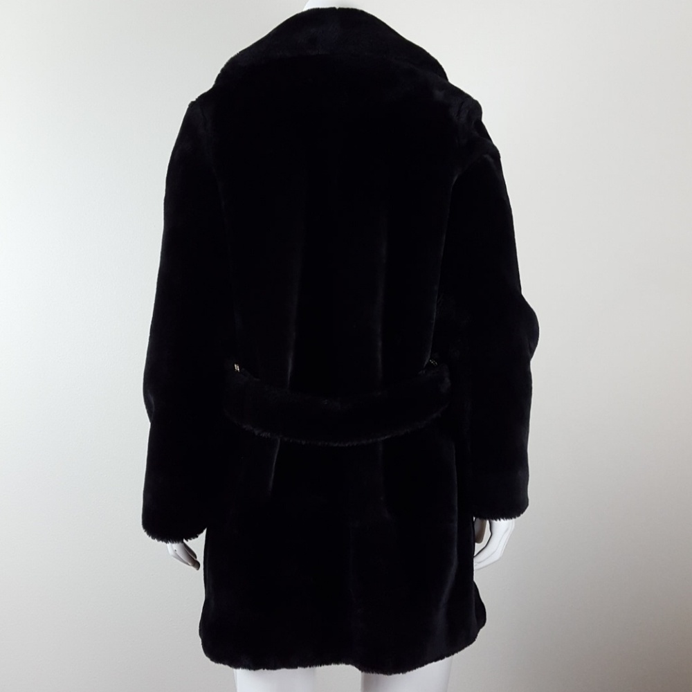 HELD Vintage 60's Susan Lynn Black Faux Fur Coat - Picture 4 of 7